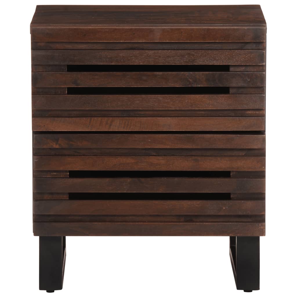 Nachttisch 40x34x46 cm Raues Mangoholz