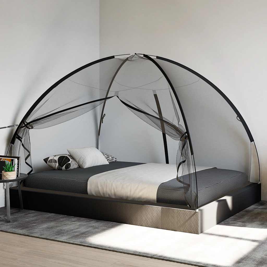 Moskito-Netzzelt Mongolisch 220 Schwarz 200x120x130 cm