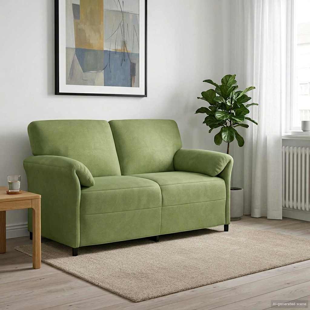 1-Sitzer Sofa Hellgrau 88 x 83 x 95 cm Samt