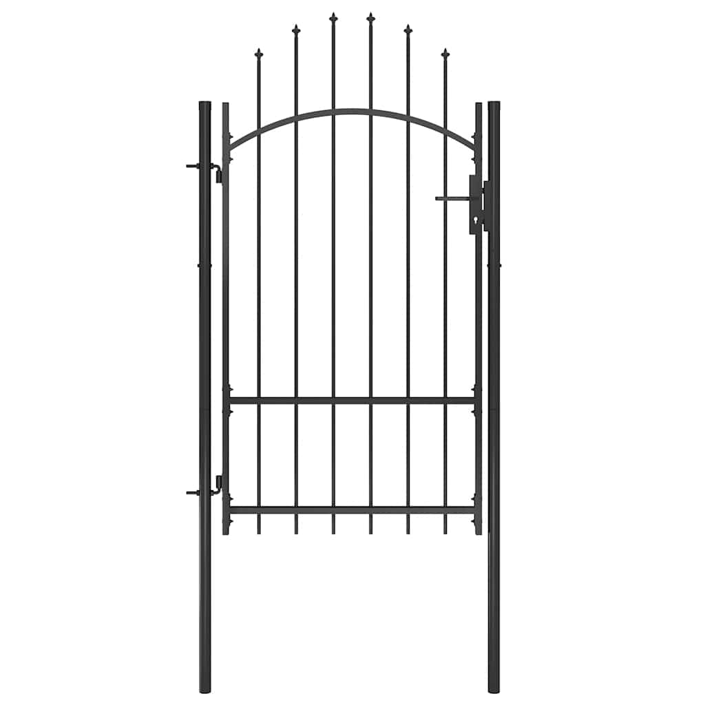 Gartentor Woerden Stahl 1x1 m Schwarz