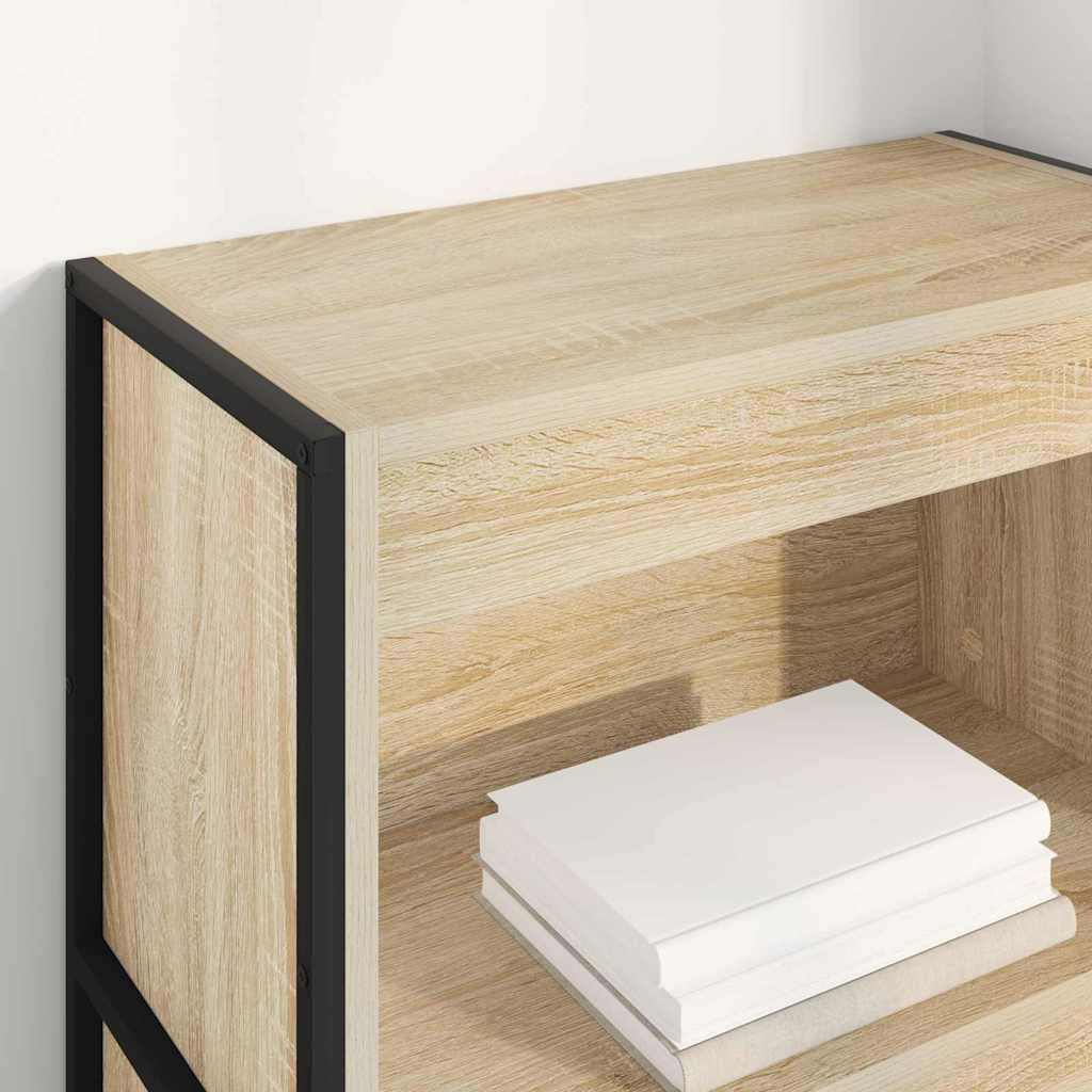 Bücherregal 2 pcs Schwarz Eichen-Optik 60 x 30 x 189,5 cm