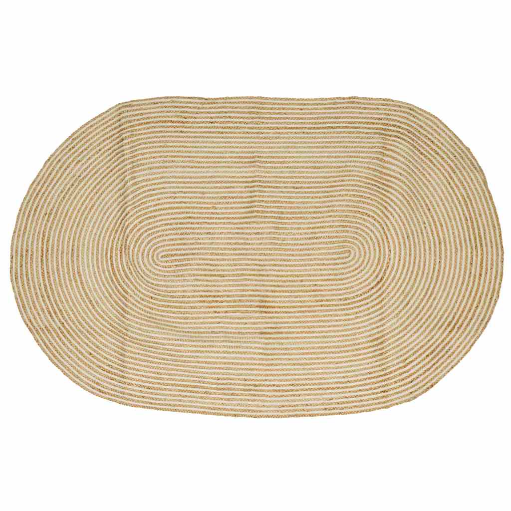 Bereichsteppiche Natürlich und Weiß 100 x 152 cm Jute