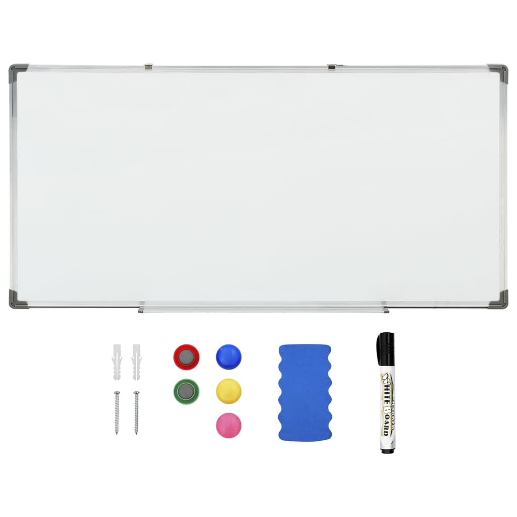 Magnetisches Whiteboard Weiß 50 x 35 cm Stahl