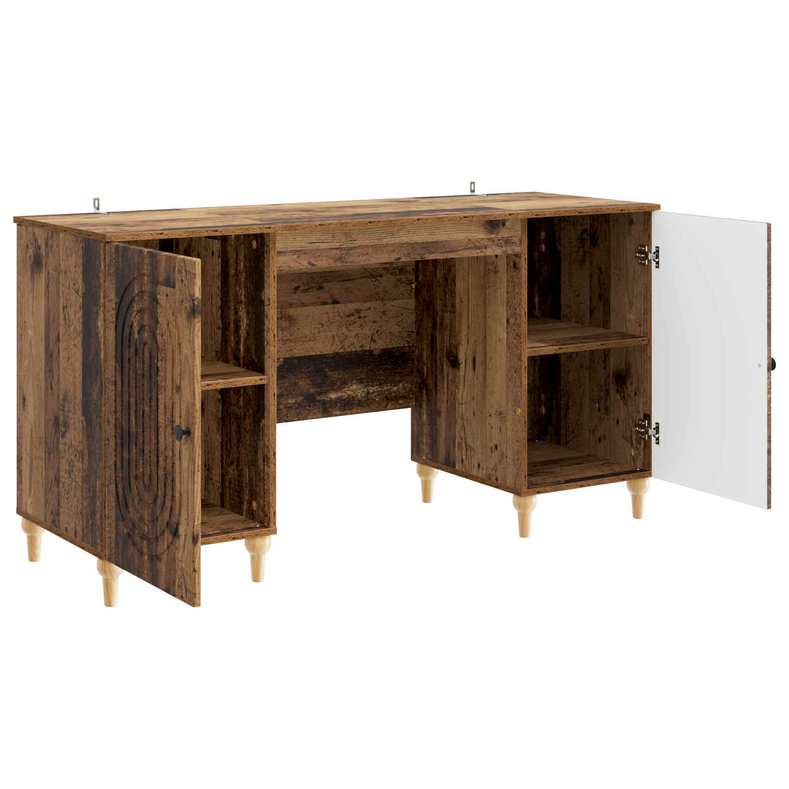Schreibtisch mit Regal Schwarz 142,5 x 50 x 75 cm Holzwerkstoff