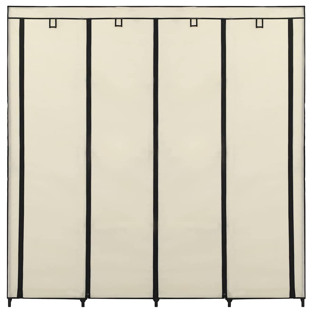 Kleiderschrank mit 4 Fächern Schwarz 175 x 45 x 170 cm