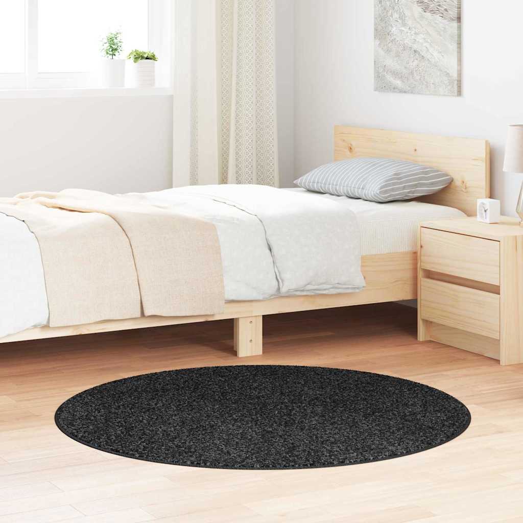 Anti-Rutsch Shaggy Teppich Dunkelgrau 200 x 200 cm PP