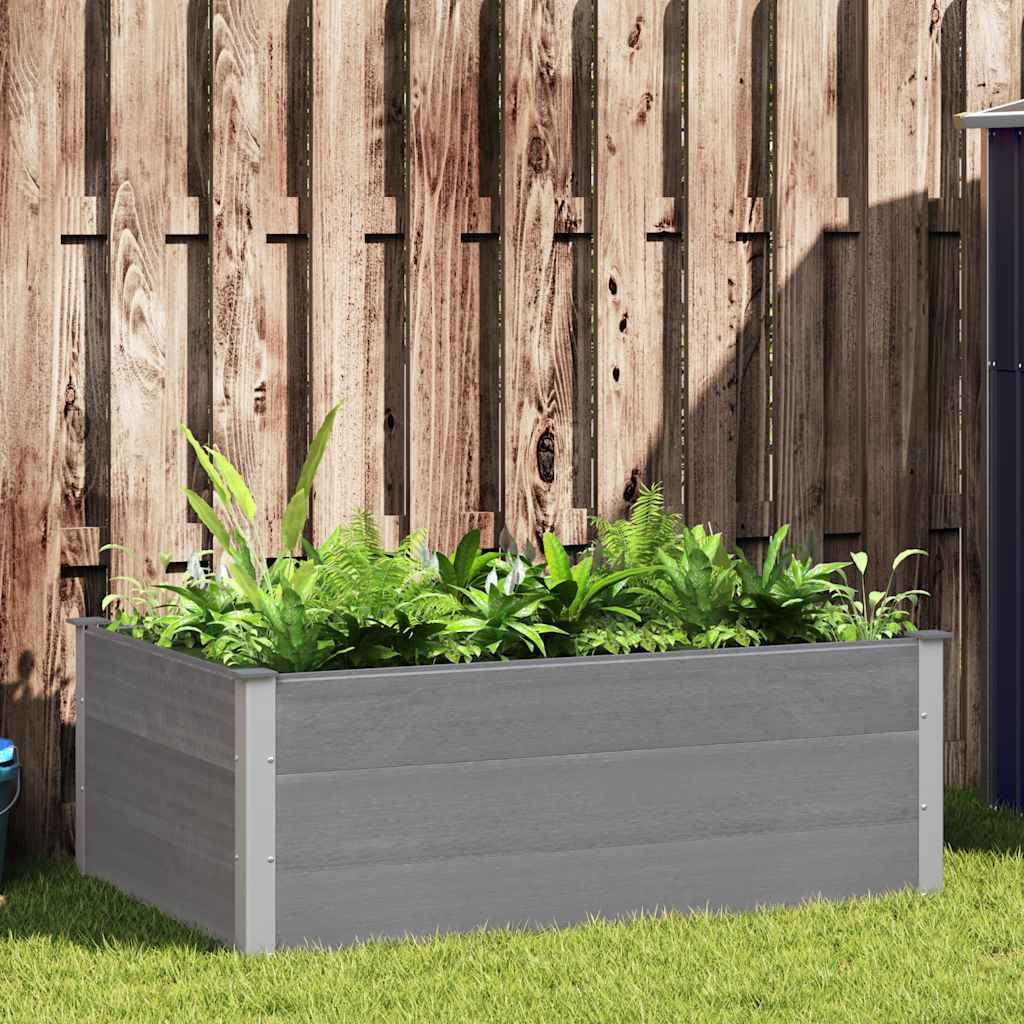 Garten-Hochbeet 200x50x54 cm WPC Grau