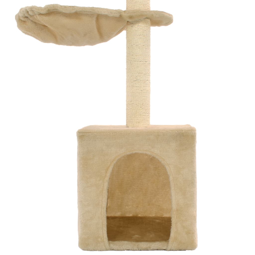 Katzen-Kratzbaum mit Sisal-Kratzsäulen 105 cm Grau