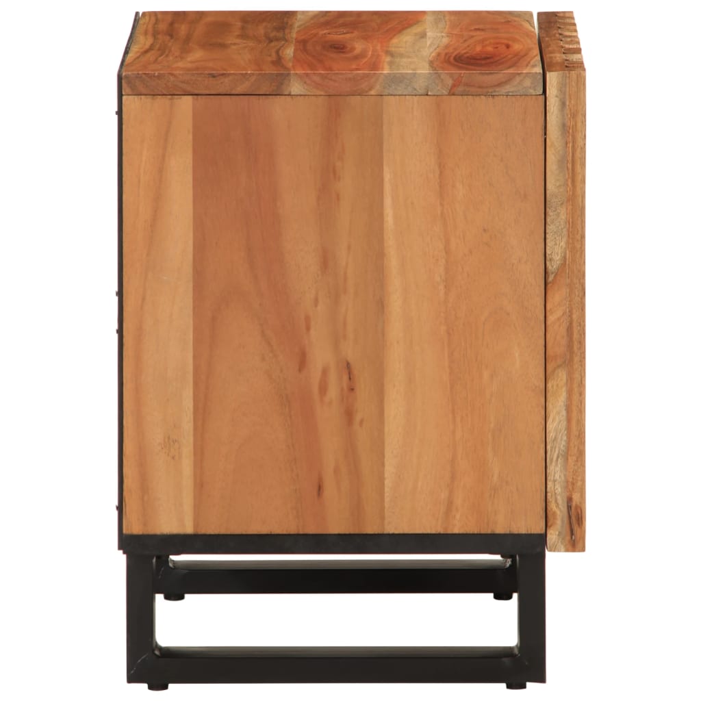 Nachttisch 40x34x46 cm Raues Mangoholz