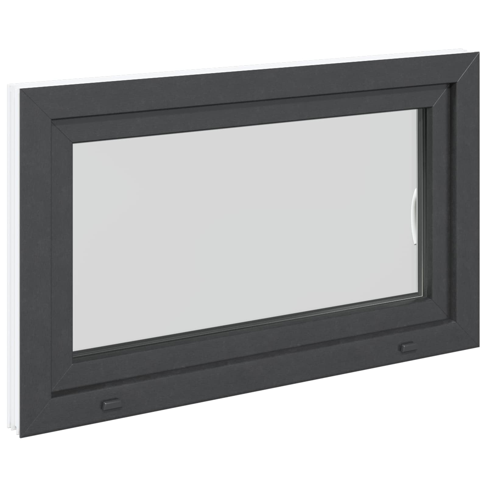 Kellerfenster RISOR 50 x 50 cm PVC und Glas Weiß