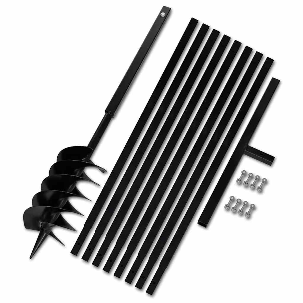 Erdbohrer mit Griff 100 mm Verlängerungsrohr 9 m