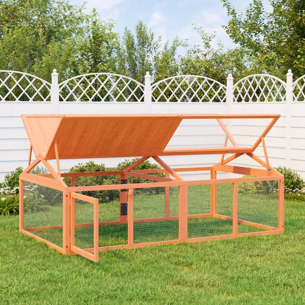 Freilaufgehege Mokka 200x112,5x74 cm Massivholz Kiefer