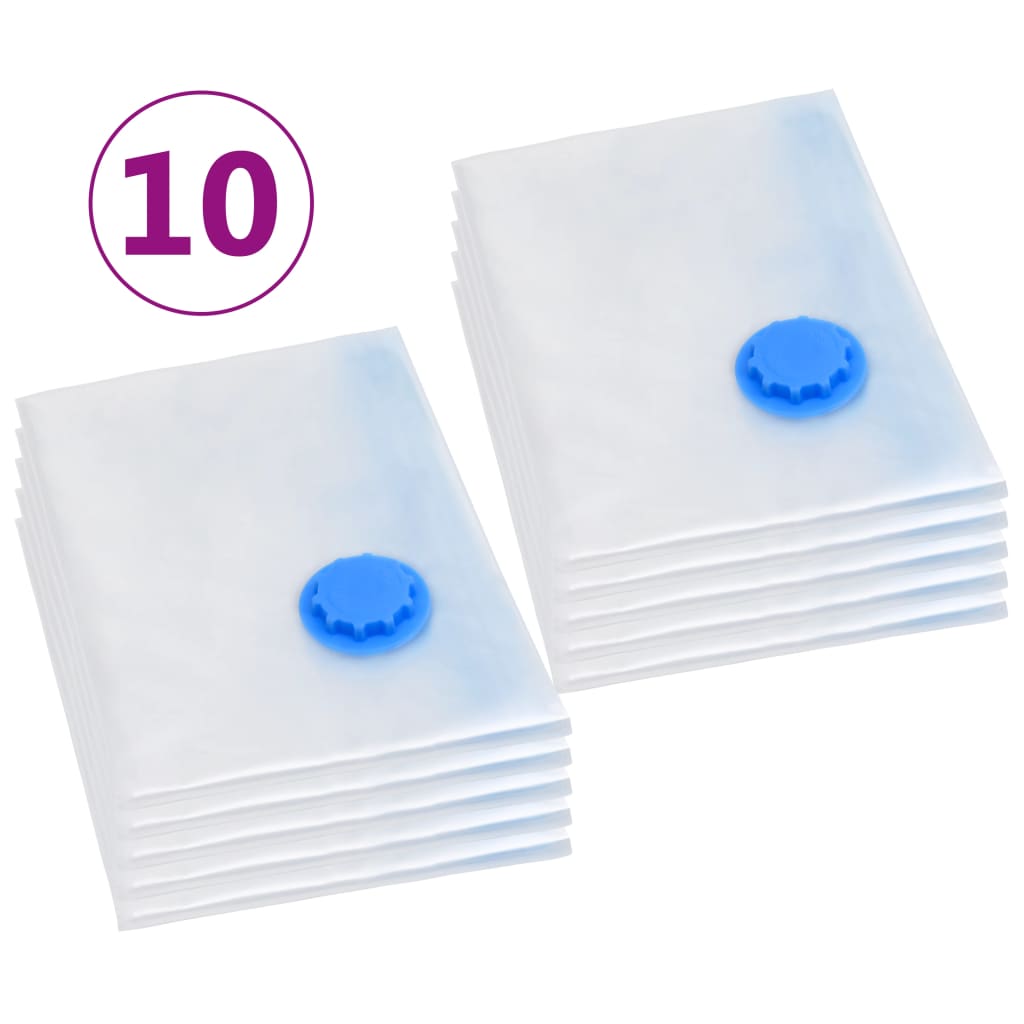 Aufbewahrungstaschen 5 pcs Transparent und Blau 70 x 50 cm