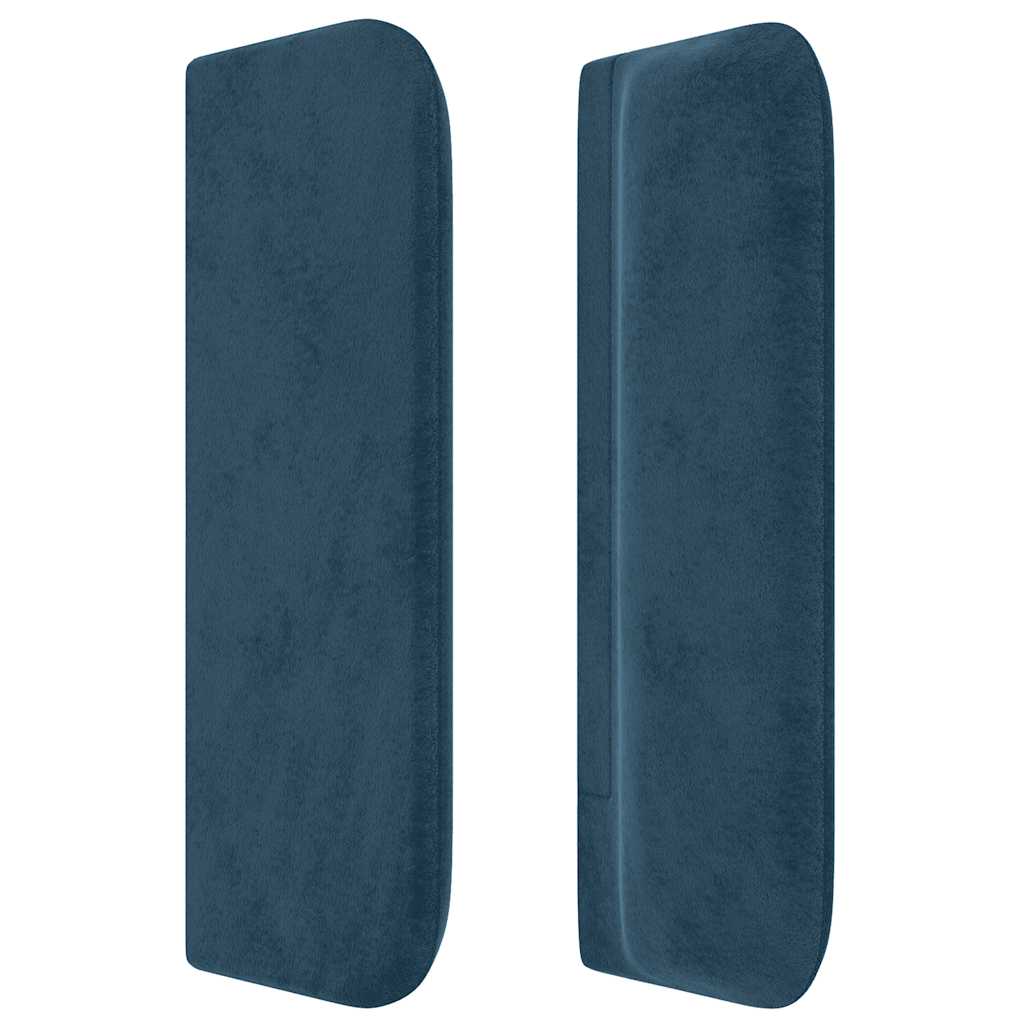 Kopfteil mit Ohren Dunkelblau 93x16x78/88 cm Samt
