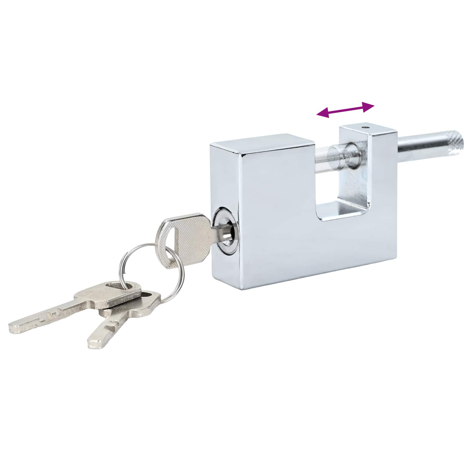 Vorhängeschloss 2 pcs Silber Stahl