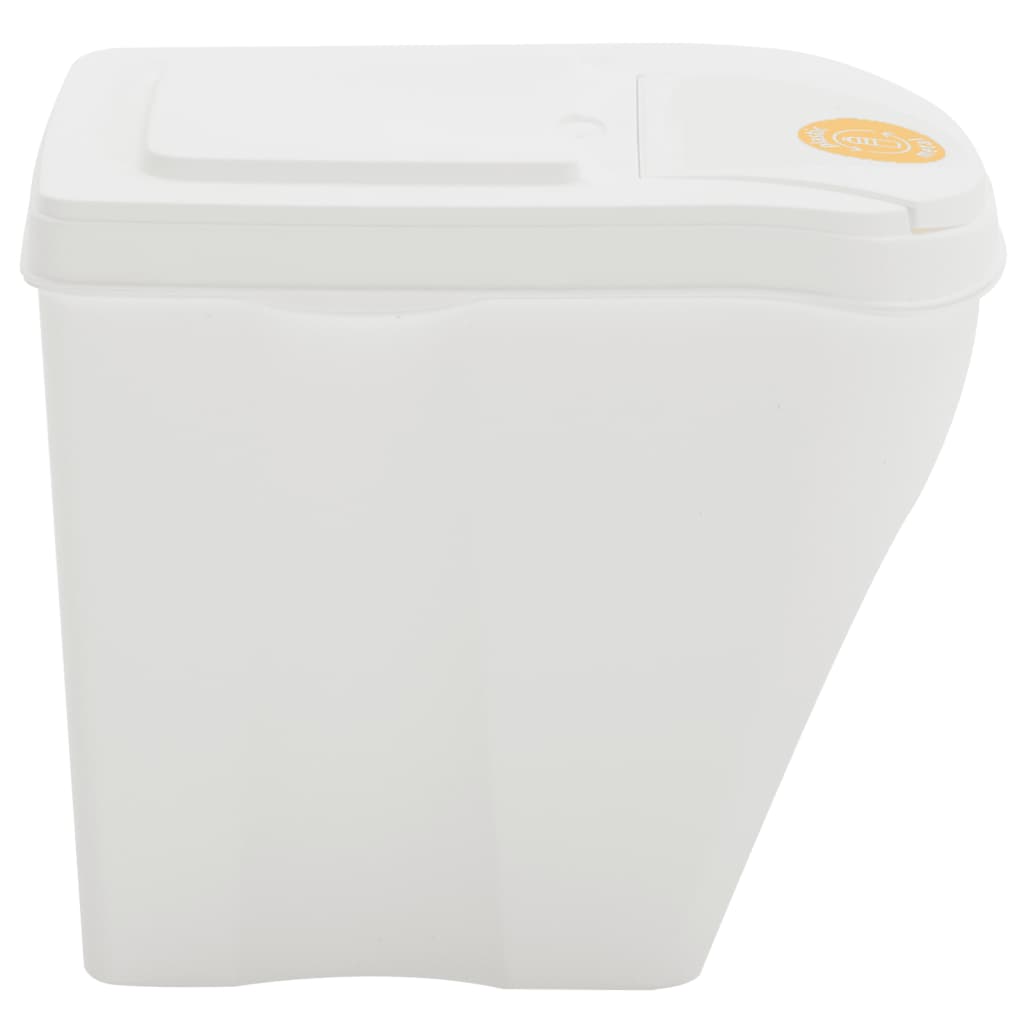Stapelbare Mülleimer 3 Stk. Grau 75 L Polypropylen