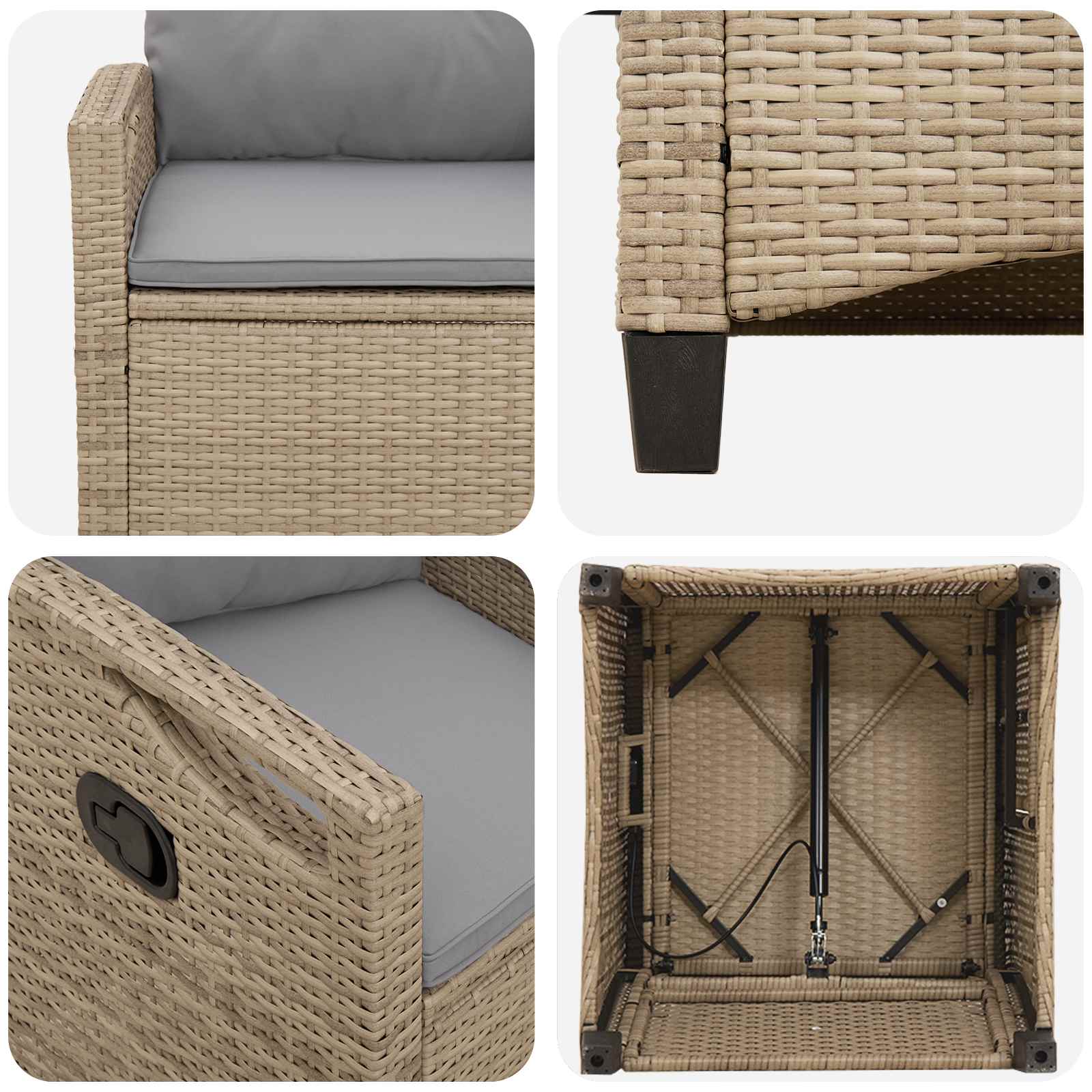 Gartenstuhl 2 pcs Schwarz 56 x 64 x 94 cm Stahl und Polyester