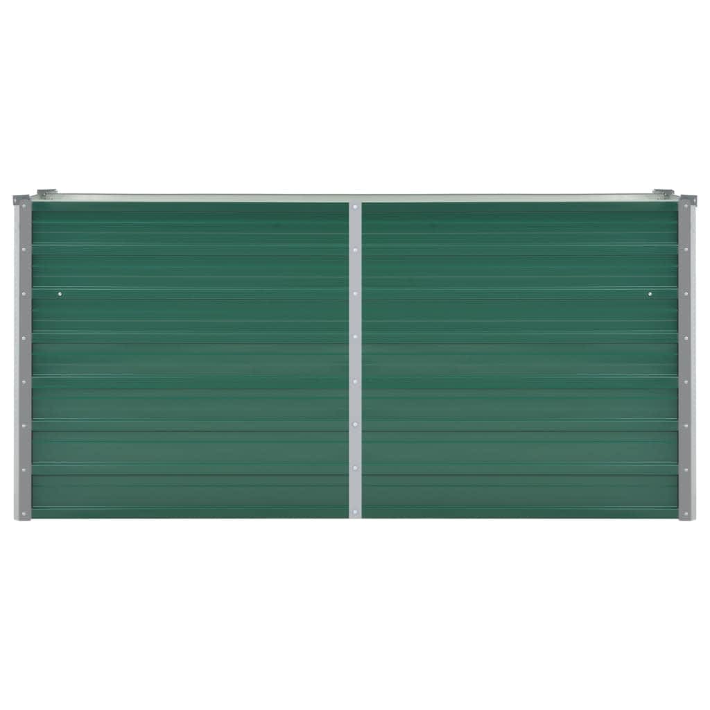 Garten-Hochbeet Verzinkter Stahl 240x80x77 cm Grün