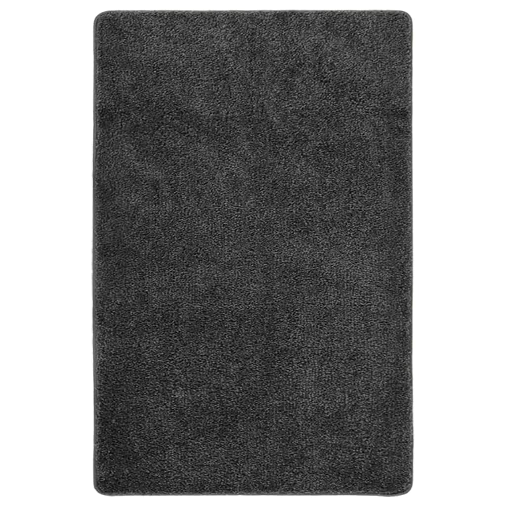 Anti-Rutsch Shaggy Teppich Dunkelgrau 200 x 200 cm PP