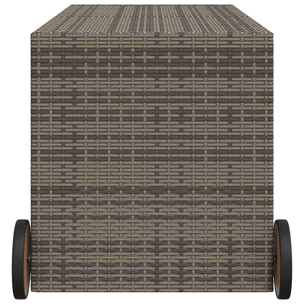 Gartentruhe Schwarz 283L Poly Rattan