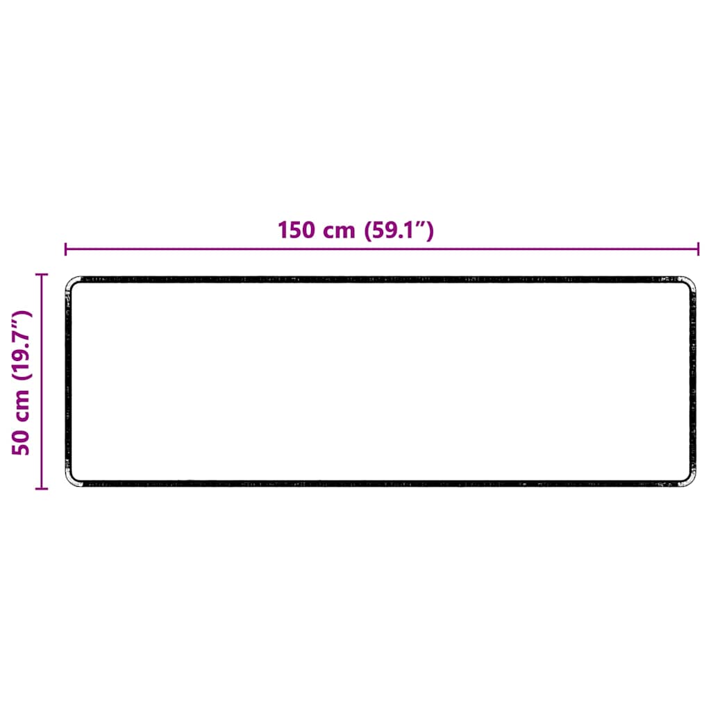 Teppichläufer Grau 50 x 100 cm 100% Polypropylen Tuft