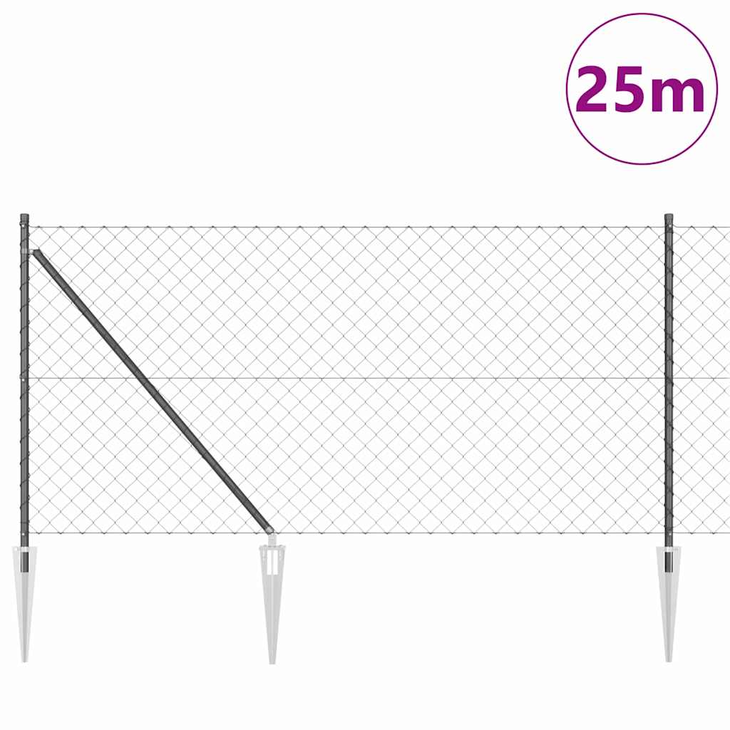 Outdoor Kettenglied-Zaun Erdfixierung 10 x 0,4 m Grün Netz