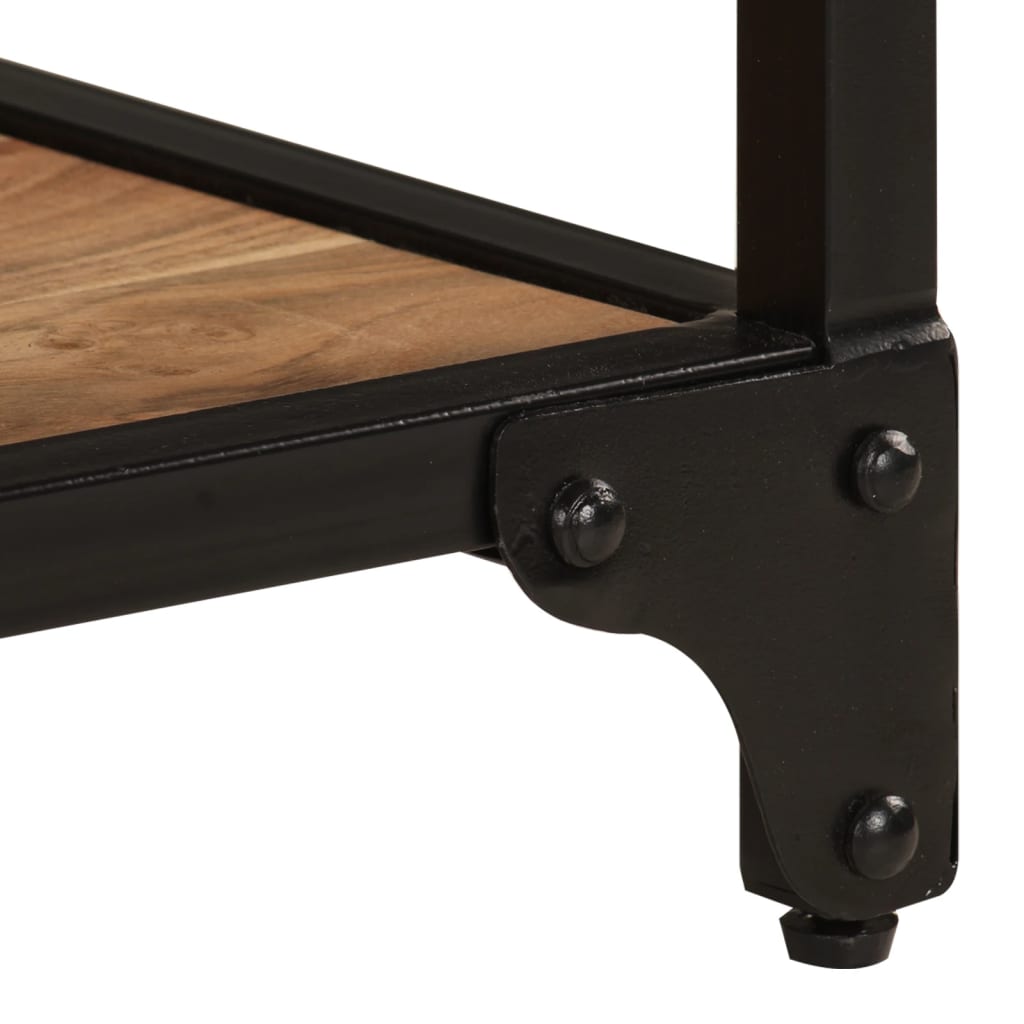 Couchtisch 40x40x36 cm Raues Mango-Massivholz