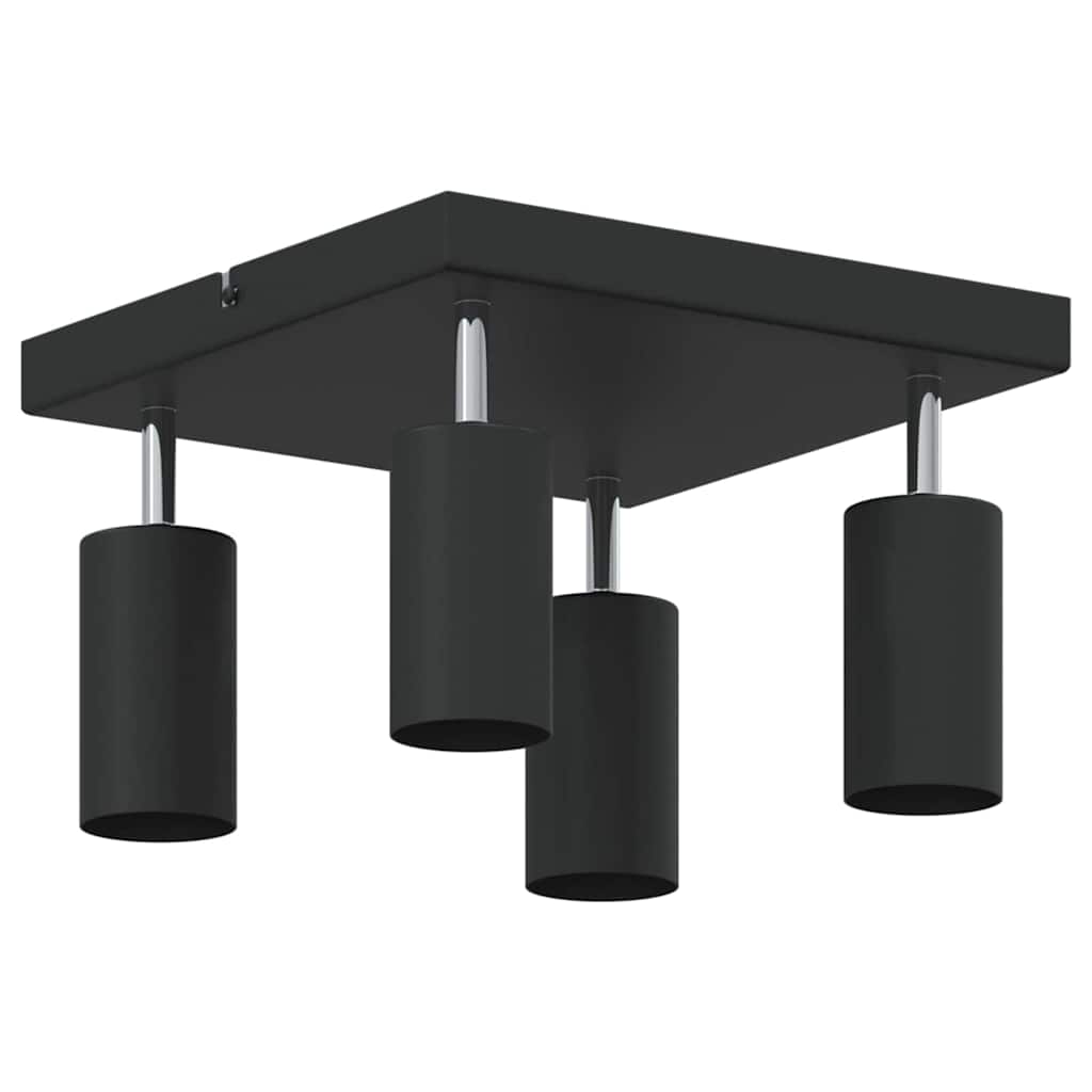 Deckenstrahler mit Strahlern Schwarz 6 x 6 x 16 cm Metall