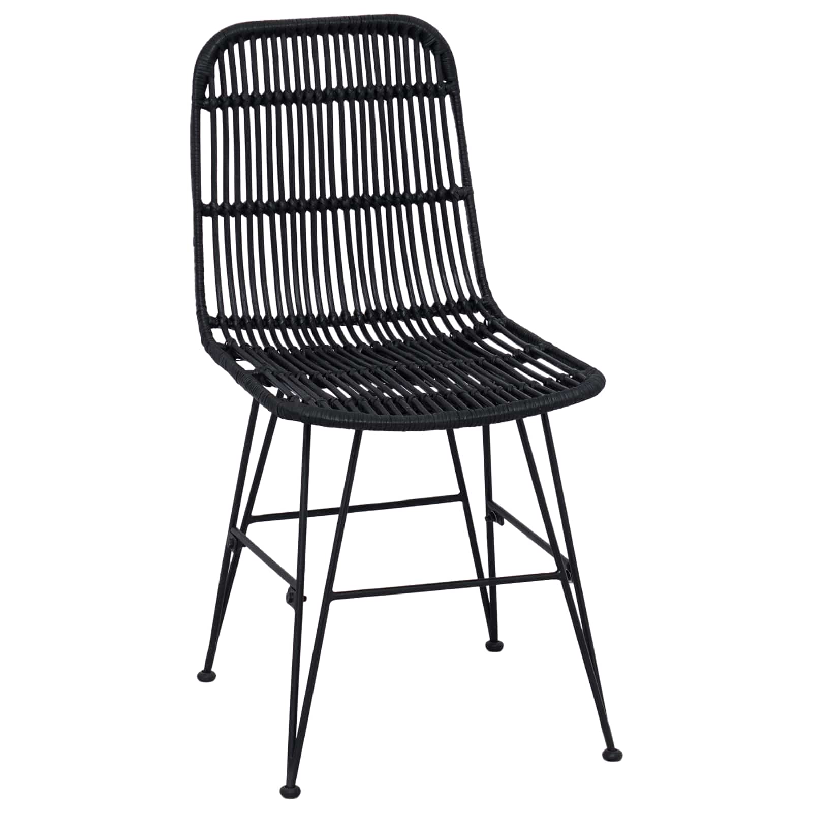 Esststuhl 2 pcs Natur 41 x 55 x 85 cm Rattan und Stahl