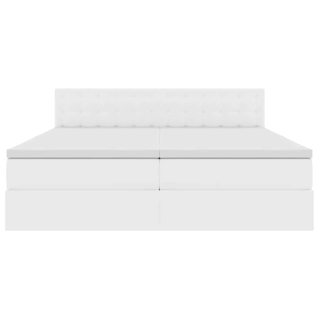 Bett mit Stauraum und LED Schwarz 180 x 200 cm Kunstleder