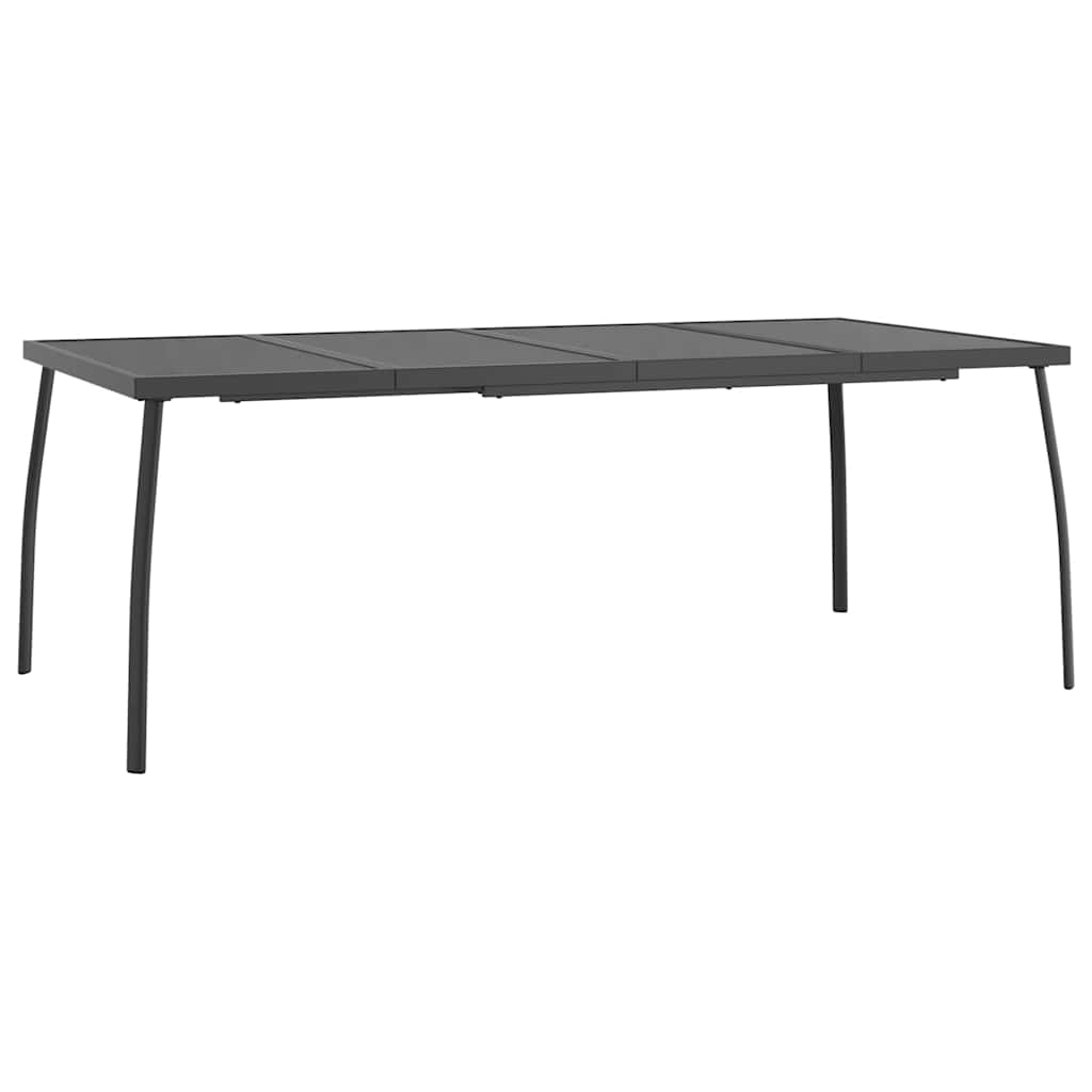 Gartentisch Anthrazit 100x100x72 cm Stahlgitter