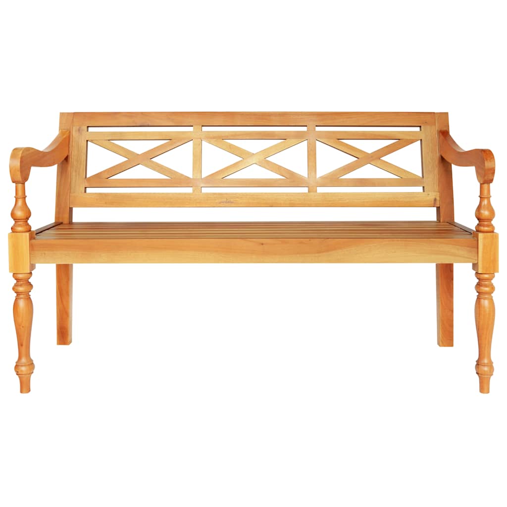 Batavia-Sitzbank 98 cm Mahagoni Massivholz Weiß