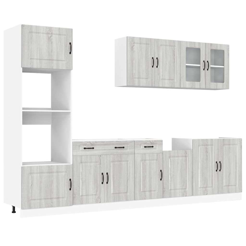 7-tlg. Küchenschrank-Set Kalmar Weiß Holzwerkstoff