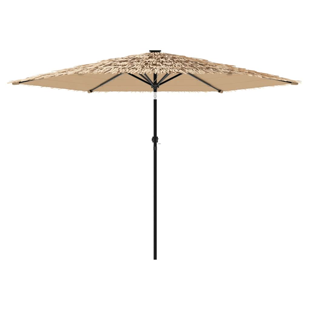 Sonnenschirm mit LED und Stahlmast Braun 248x248x248 cm