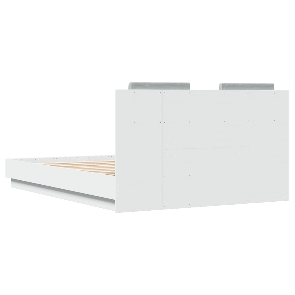 Bettgestell mit Kopfteil Grau Sonoma 180x200 cm Holzwerkstoff