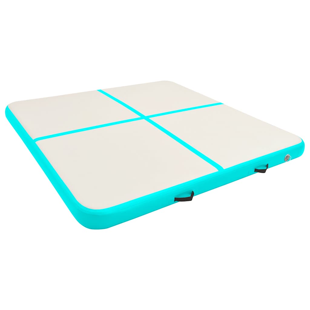Aufblasbare Gymnastikmatte mit Pumpe 300×100×10 cm PVC Rosa