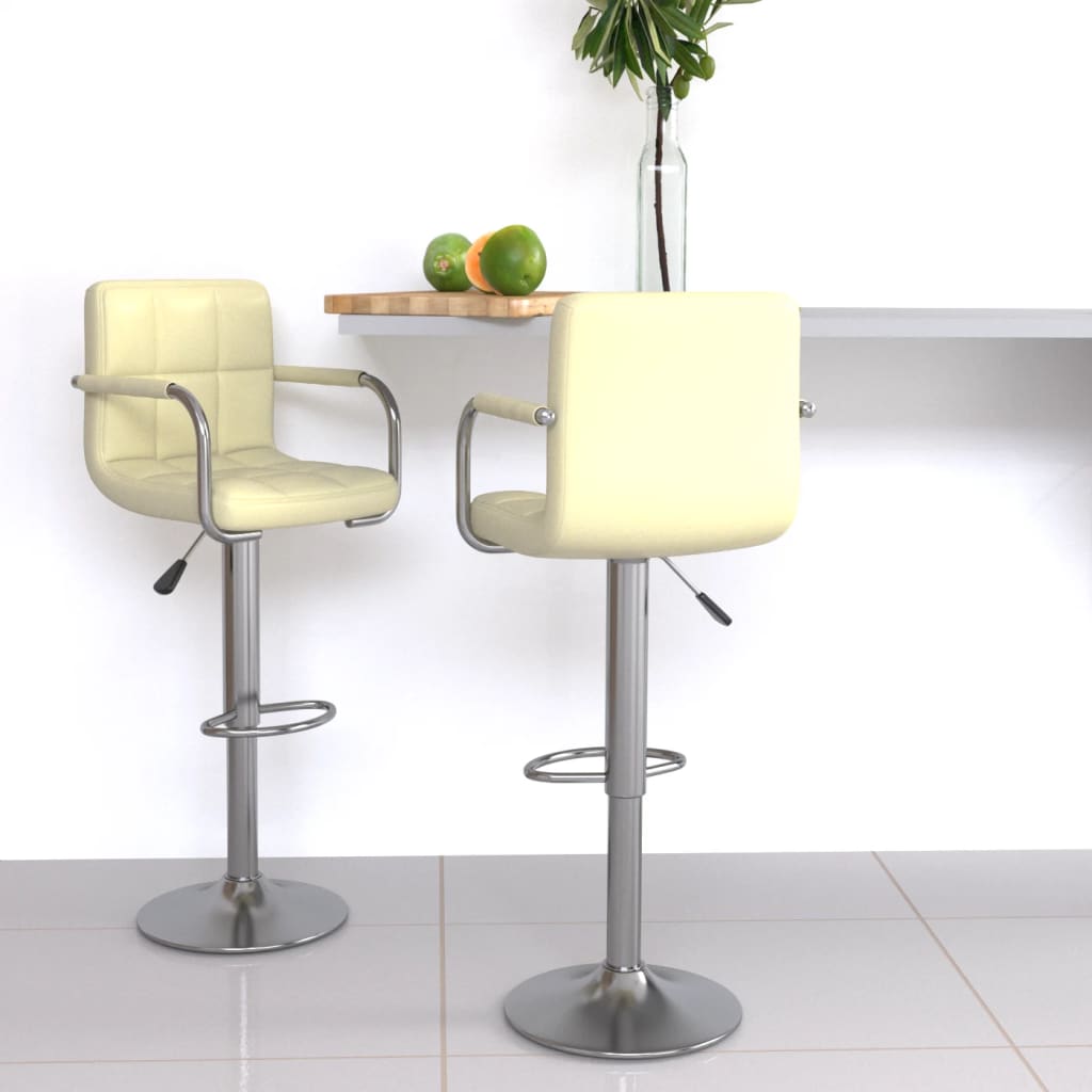 Barhocker 2 Stk. Rot Kunstleder