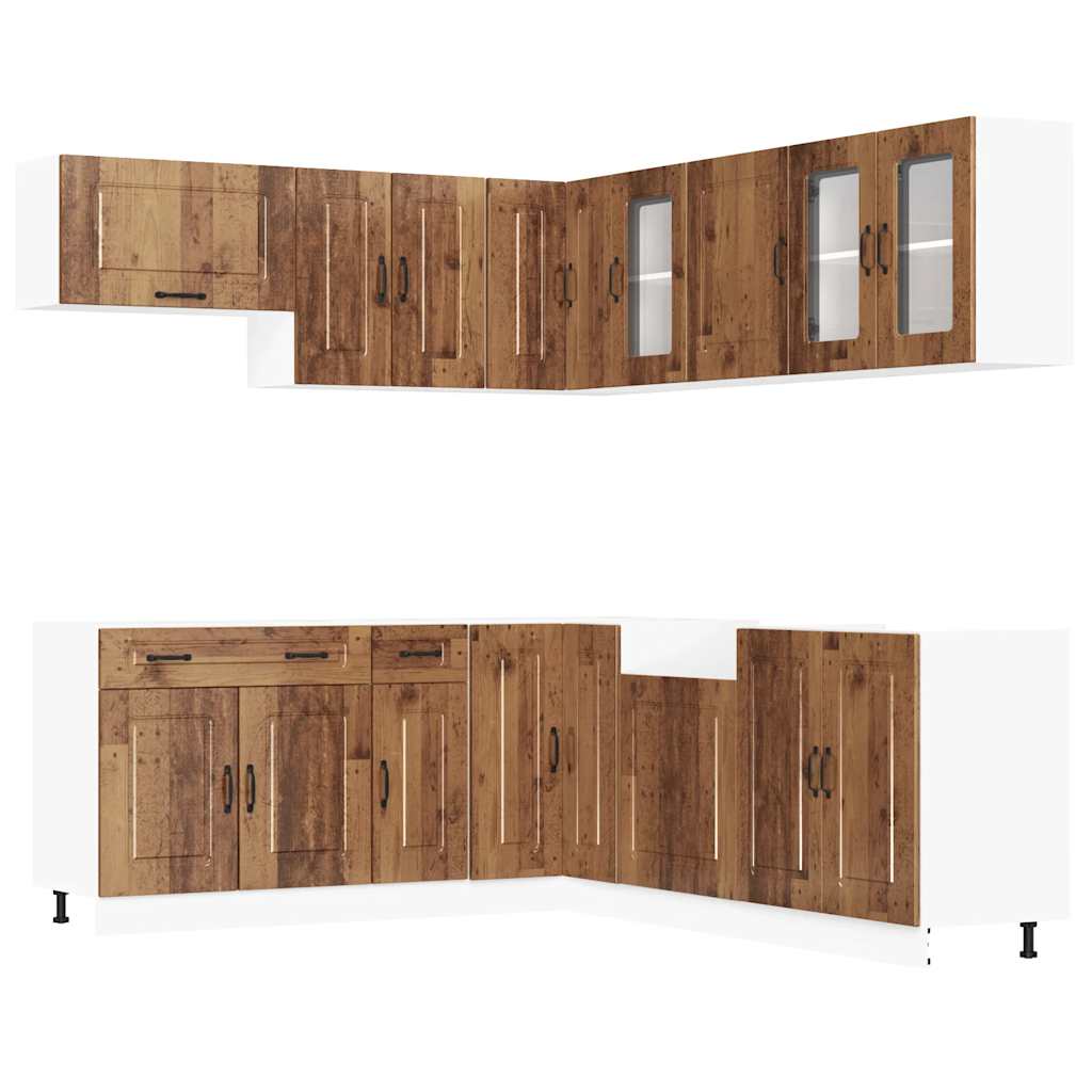 11-tlg. Küchenschrank-Set Kalmar Weiß Holzwerkstoff