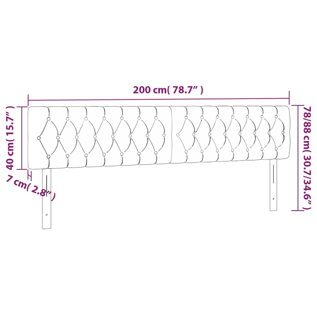Kopfteil Hellgrau 80x7x118/128 cm Stoff