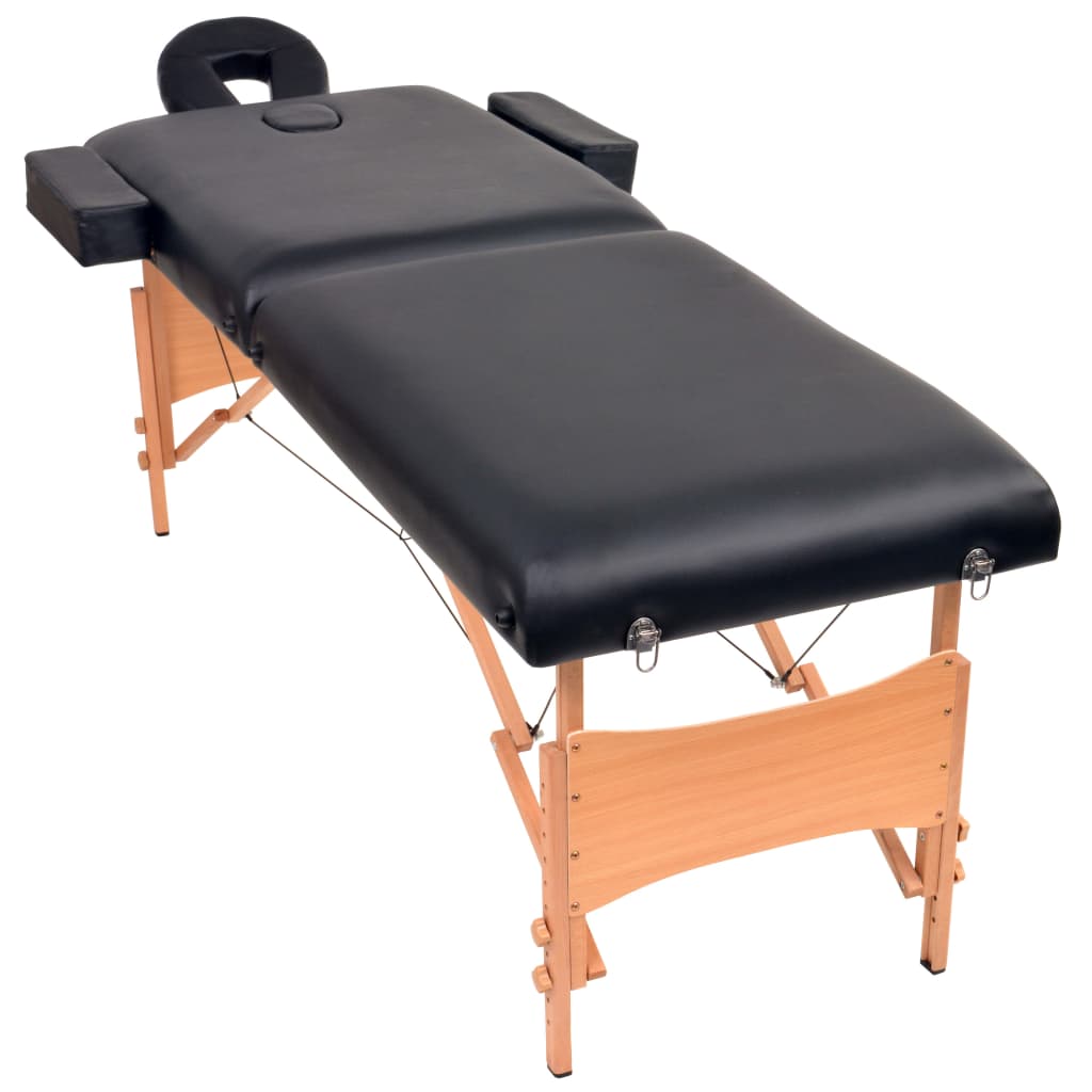Massageliege 2-Zonen Klappbar 10 cm Sitz Weiß