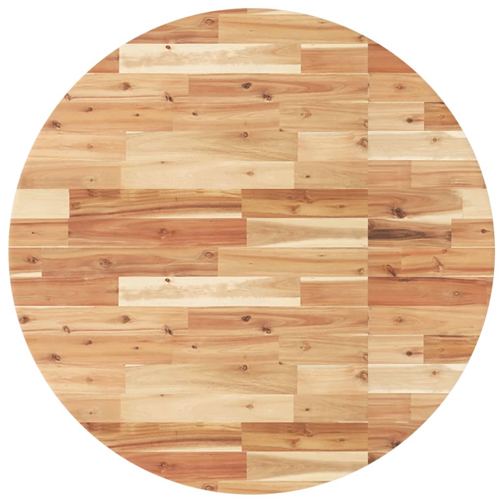 Tischplatte Rund Ø40x2 cm Massivholz Akazie