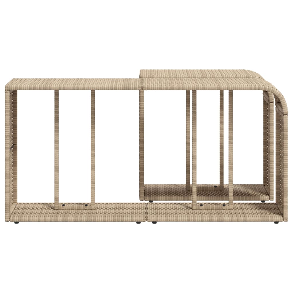 Lagerregale 2 Stk. Schwarz Poly Rattan