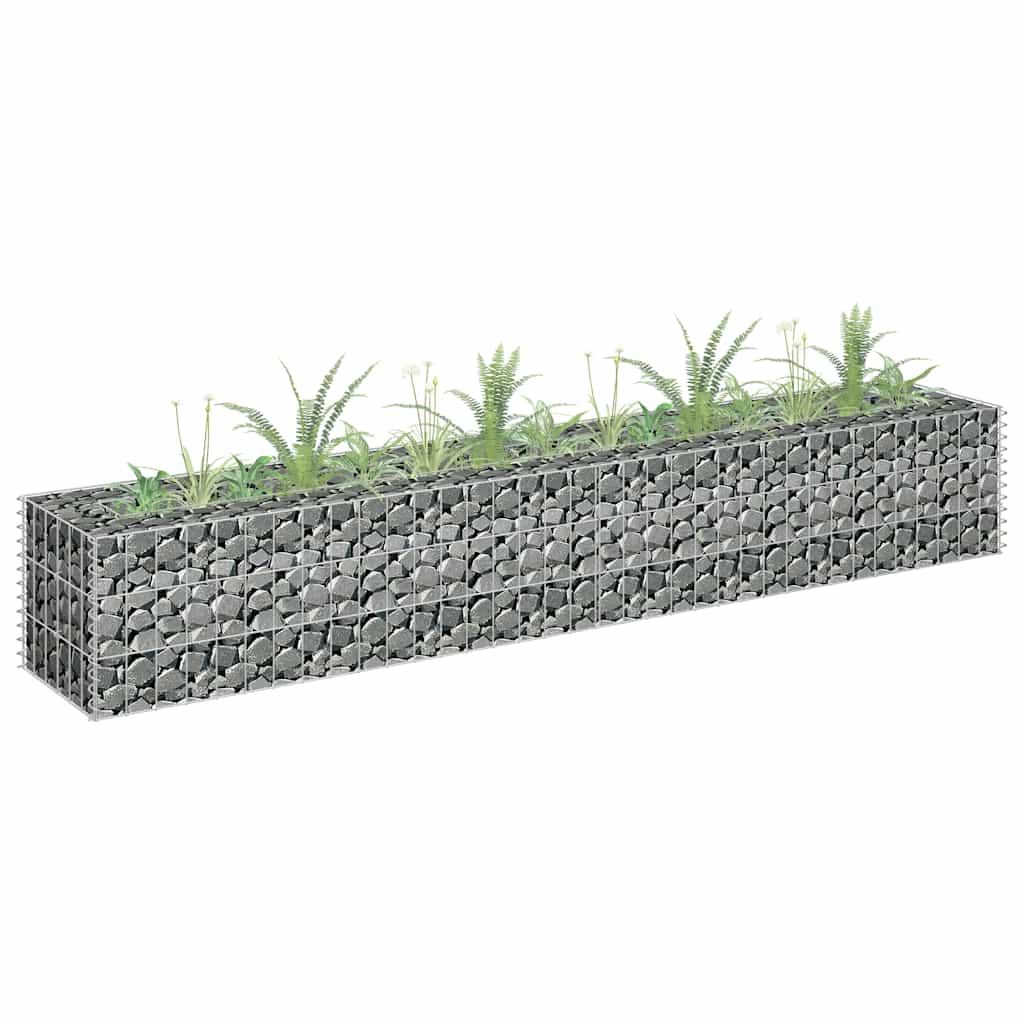 Gabionen-Hochbeet Verzinkter Stahl 90x30x10 cm