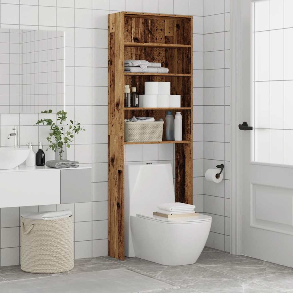 Waschmaschinenschrank Weiß 64x24x190 cm