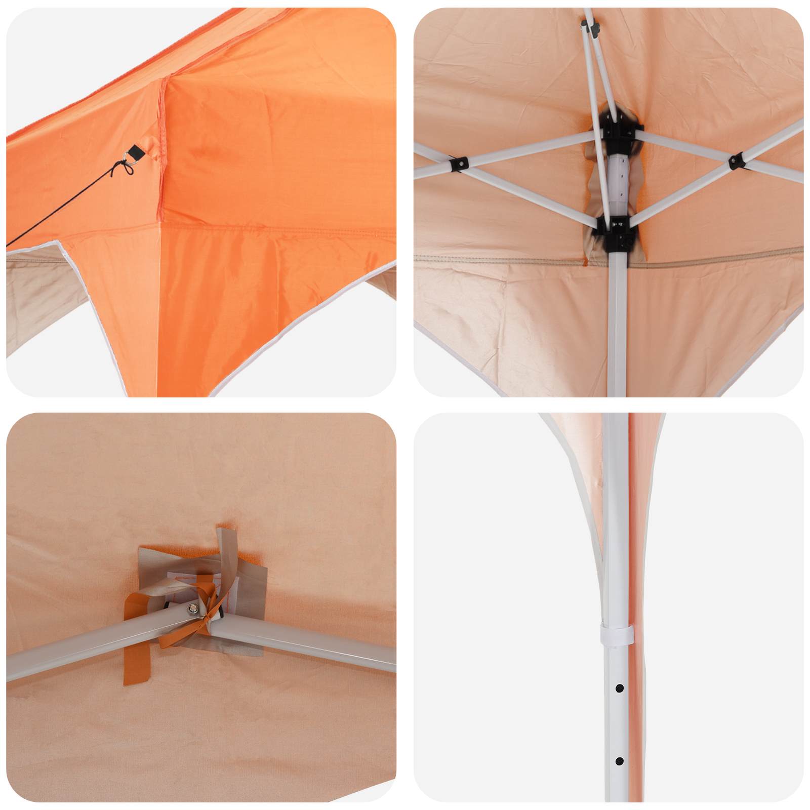 Pop-up Partyzelt 290 x 290 x 245 cm Creme
