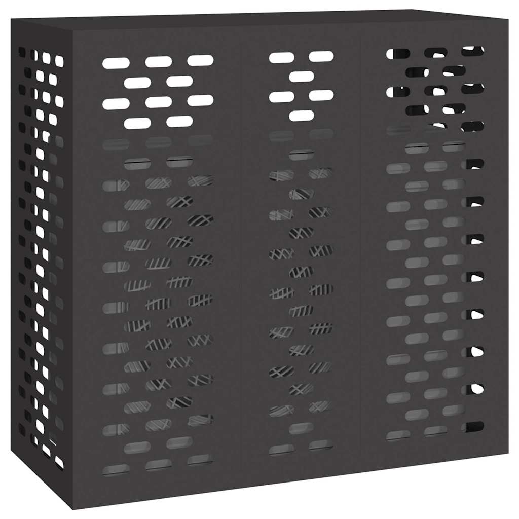 Klimaanlagenabdeckung Schwarz 90 x 40 x 60 cm Stahl