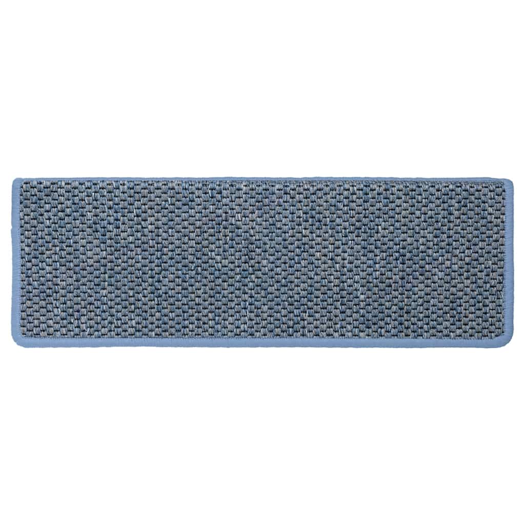 Treppenmatten Selbstklebend Sisal-Look 15 Stk. 65x21x4 Platina