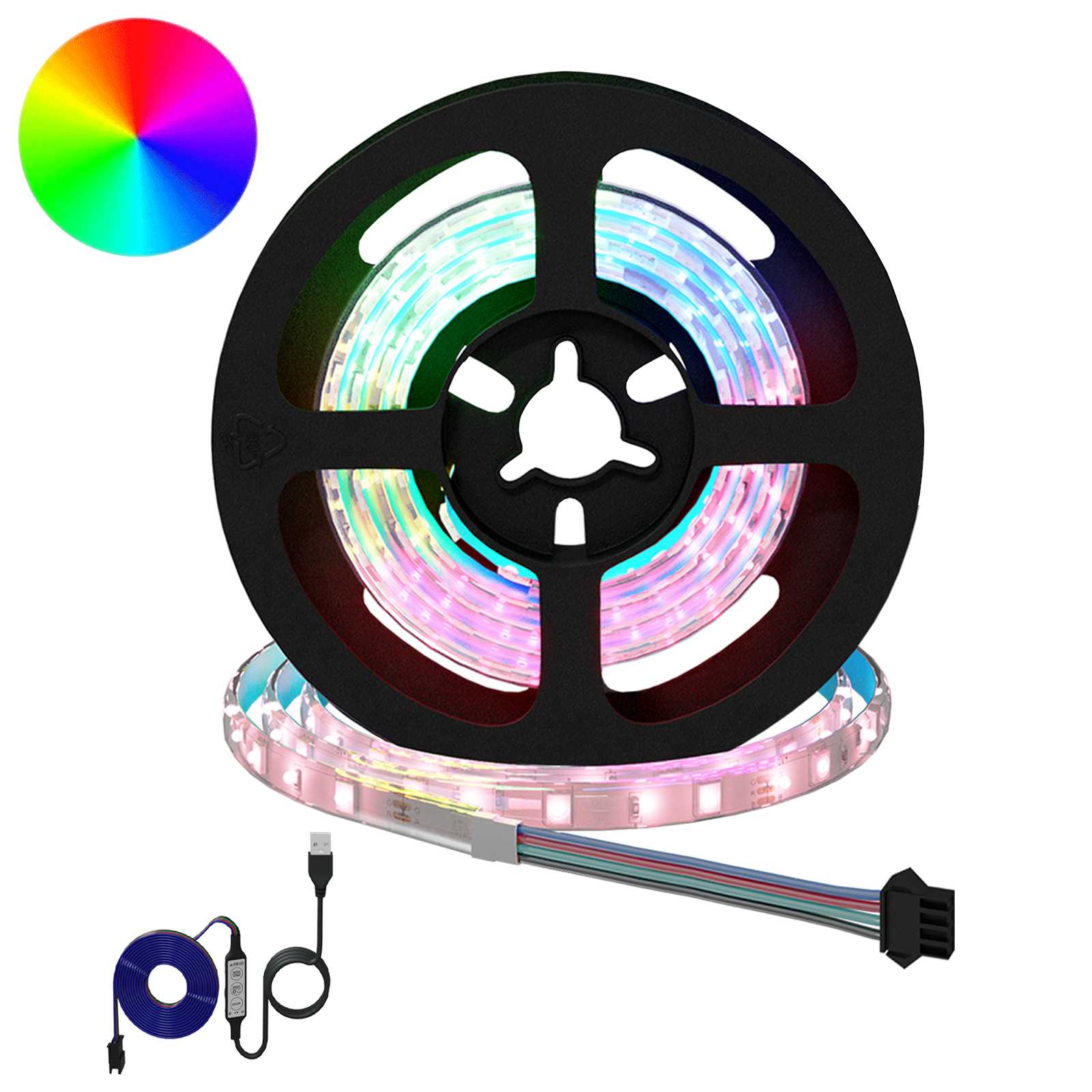 LED Streifen 2 pcs Schwarz und Transparent 3000 mm
