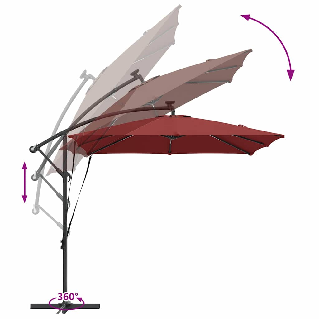 Sonnenschirm Sand 249 x 249 x 250 cm Polyester und Aluminium