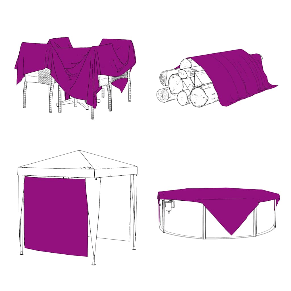 Transparente Plane mit Ösen 1x2 m Polyethylen